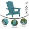 Merrick Lane Nassau Adirondack Chair with Cup Holder, Weather Resistant HDPE Adirondack Chair